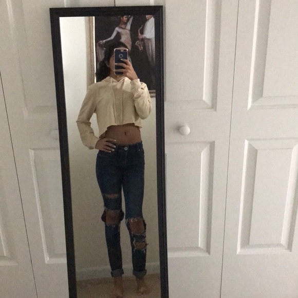 Crop Long Sleeve Hoodie - Picture 4 of 6